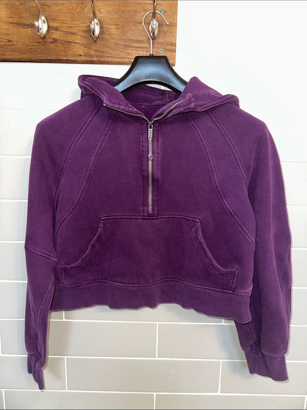 Lululemon Scuba Oversized Half Zip Cropped Hoodie - Picture 3 of 14